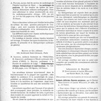 2553 - Page 2546 - Partie scientifique. L'actualité scientifique. Les livres. La cardiologie du praticien, par A. Pruche, J. -B. Baillière et Fils, éditeurs, Paris (VIe) / Endocrinologie clinique, thérapeutique et expérimentale, par P. Sainton, H. Simonnet, L. Brouha, Masson et Cie, éditeurs, Paris / Enfants difficiles. Parents perplexes, par le Docteur René Ledent et Lucien Wellens, Laboratoires de Biométrie