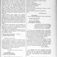 2558 - Page 2551 - Partie professionnelle, Hygiène, Assistance, Mutualité, Intérêts corporatifs, Variétés. Bulletin de l'Actualité. Assurances sociales. État du malade et secret professionnel. Médecine de soins et secret professionnel
