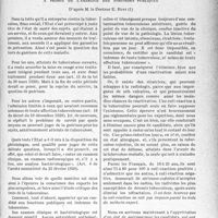 2560 - Page 2553 - Partie professionnelle, Hygiène, Assistance, Mutualité, Intérêts corporatifs, Variétés. Bulletin de l'Actualité. Expertises. Comment il faut interpréter les tests de la Tuberculose. A propos de l’exercice des fonctions publiques, d’après M. le Docteur E. Rist