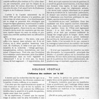 2562 - Page 2555 - Partie professionnelle, Hygiène, Assistance, Mutualité, Intérêts corporatifs, Variétés. Bulletin de l'Actualité. Expertises. Comment il faut interpréter les tests de la Tuberculose. A propos de l’exercice des fonctions publiques, d’après M. le Docteur E. Rist / Biologie végétale. L’influence des couleurs sur le blé