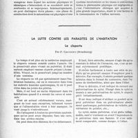 2565 - Page 2558 - Partie professionnelle, Hygiène, Assistance, Mutualité, Intérêts corporatifs, Variétés. Bulletin de l'Actualité. Le mécanisme de la transmission nerveuse, par H. Tuchmann. L’influence des couleurs sur le blé / La lutte contre les parasites de l’habitation. Le cloporte, par P. Chavigny