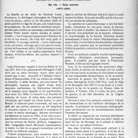 2566 - Page 2559 - Partie professionnelle, Hygiène, Assistance, Mutualité, Intérêts corporatifs, Variétés. Variétés. Hommage postehume rendu à un éminent praticien, Louis Duvernay. Sa vie — Son oeuvre, (1877-1980)