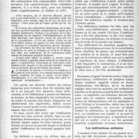 2603 - Page 2596 - Partie scientifique. La clinique au goût du jour. Pour améliorer le sort de ceux qui souffrent dans leurs articulations, d'après le Docteur Raphaël Massart. Les infiltrations sympathiques dans les arthrites chroniques rhumatismales, ou autres. Leurs résultats. Infiltrations lombaires / Les infiltrations stellaires