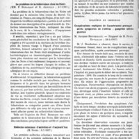 2607 - Page 2600 - Partie scientifique. L'actualité scientifique. Les Sociétés Savantes. Paris. Académie de médecine. Le problème de la tuberculose chez les Noirs, (6-7-1937) / Médecins coloniaux d’autrefois et d’aujourd’hui, (6-7-1937) / Académie de chirurgie. Complications septiques de l’avortement provoqué : abcès pyogazeux de l’utérus ; gangrène utérine gazeuse, (28-4-1937)