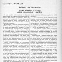 2614 - Page 2607 - Partie professionnelle, Hygiène, Assistance, Mutualité, Intérêts corporatifs, Variétés. Travaux originaux. Bulletin de l’Actualité. Doses minimes ? D’accord. Alors homéopathie ? Peut-être [G. Lavalée]