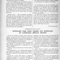 2619 - Page 2612 - Partie professionnelle, Hygiène, Assistance, Mutualité, Intérêts corporatifs, Variétés. Travaux originaux. Bulletin de l’Actualité. Limite d'âge minima pour l'exercice de la pharmacie / Honoraires pour soins donnés aux hospitalisés de l’assistance médicale gratuite [Dr Paul Boudin]