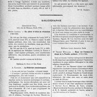 2623 - Page 2616 - Partie professionnelle, Hygiène, Assistance, Mutualité, Intérêts corporatifs, Variétés. L'actualité professionnelle. Mots de clients. Repérage en vue de la connaissance de la position de la tête dans l’espace [(Le Jeune médecin, mai 1937)] / Bibliographie. Un siècle et demi de révolution, par Pierre Lucius, Librairie de l’Ane, Paris (VIe) 1789-1936 / La Médecine morphologique, par A. Thooris, Éditions G. Doin et Cie, Paris / Essai sur l’histoire médicale de la Vendée militaire, par Dr Vincent Ménager, Éditions Louis Arnette, Paris (1793-1796)