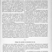 2626 - Page 2619 - Partie professionnelle, Hygiène, Assistance, Mutualité, Intérêts corporatifs, Variétés. L'actualité professionnelle. Hygiène urbaine. Pour l’établissement d’un plan de dératisation, d’après le Docteur A. Stillmunkès. Critique des procédés de destruction des rats