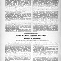2629 - Page 2622 - Partie professionnelle, Hygiène, Assistance, Mutualité, Intérêts corporatifs, Variétés. Faculté de médecine de Paris. Enseignement et actes de la Faculté / Reportage professionnel. Nouvelles et Informations, (Voir les Dernières Nouvelles en tête des " Demi-Colonnes "). Ligue nationale Française contre le péril vénérien / Nouvelle revue médicale