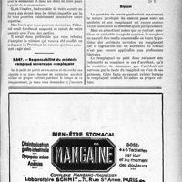 2638 - Page LV-2631 - Correspondance. Questions diverses. Récusation d’un expert pour parenté avec une partie / Responsabilité du médecin remplacé envers son remplaçant