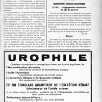 2640 - Page LVII-2633 - Correspondance. Application des tarifs d'honoraires. 1° Assurances sociales. Contestation sur l’état du malade ; 2° Accident du travail. Ne pas confondre l’article 7 et l’article 27-Obs / Questions médico-militaires. Engagement volontaire en cas de guerre