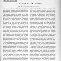 2656 - Page 2649 - Partie scientifique. Travaux Originaux. Le cancer de la verge, par M. le Professeur Ch. Lenormant