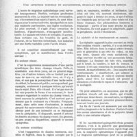 2659 - Page 2652 - Partie scientifique. Travaux Originaux. Ce que pratiquement le médecin doit savoir…. du traitement de la migraine ophtalmique, d’après le Professeur agrégé G. Renard et le Docteur A. -P. Mekdjian. Une affection visuelle et douloureuse, évoluant sur un terrain spécial