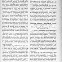 2668 - Page 2661 - Partie scientifique. L’actualité scientifique. Les Sociétés Savantes. Paris. Société médicale des hôpitaux de Paris. L’index tyramine dans les hépatites, (19-3-1937) / Emphysème pulmonaire à grosses bulles, simulant des kystes congénitaux du poumon, (16-4-1937)