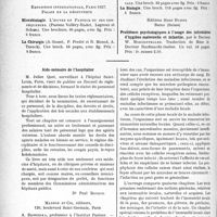 2669 - Page 2662 - Partie scientifique. L’actualité scientifique. Les Livres. Les livres qui viennent de paraître… / Aide-mémoire de l’hospitalier, M. Julien Quet / Les immunités locales, par A. Besredka, Masson et Cie, éditeurs, Paris