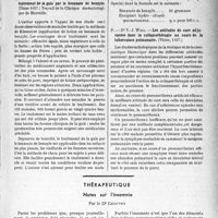 2672 - Page 2663 - Partie scientifique. L’actualité scientifique. Les thèses. Contribution à l’étude du traitement de la gale par le benzoate de benzyle, par Dr A. Vellin (Thèse 1937) / Les attitudes de cure adjuvantes dans la collapsothérapie au cours de la tuberculose pulmonaire, par Dr V. -J. Weil (Thèse, 1937) / Thérapeutique. Notes sur l’insomnie, par le Dr Chauvet