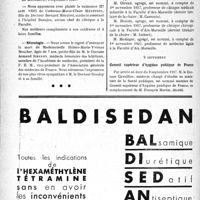 2711 - Page 2702-X - Dernières nouvelles. Croisière en Indochine / Naissances / Nécrologie [Mademoiselle Hélène-Marie-Yvonne Boucher] / A travers l’officiel. Enseignement de la médecine / Conseil supérieur d’hygiène publique de France