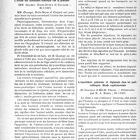 2731 - Page 2722 - Partie scientifique. L’actualité scientifique. Les Sociétés Savantes. Paris. Académie de médecine. L’action des hormones sexuelles sur la prostate, (20-7-1937) / Traitement de la lèpre par le tellure, (20-7-1937) / L’anesthésie générale et régionale chez les gazés suffoqués. Étude expérimentale, (20-7-1937)