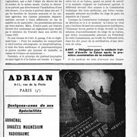 2774 - Page XIII-2765 - Correspondance. Assurances sociales. Le plafond des prestations existe toujours dans les Assurances sociales agricoles / Obligation pour le médecin traitant d’avertir la Caisse après la première constatation de la maladie