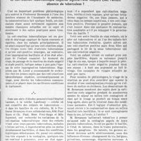2790 - Page 2781 - Partie scientifique. Phtisiologie. La cuti-réaction tuberculinique négative signifie-t-elle toujours chez l'enfant absence de tuberculose ?
