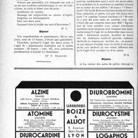2817 - Page 2808-LII - Correspondance. Application des tarifs d'honoraires. Accidents du Travail. Pansement aux deux yeux par un non-oculiste / Assurances sociales. Au sujet des valeurs des P. C. et des K en matière d’Assurances sociales