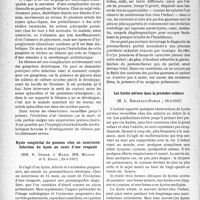2851 - Page 2842 - Partie scientifique. L'actualité scientifique. Les Sociétés Savantes. Paris. Société médicale des hôpitaux de Paris. Gangrène diabétique et tétanos, (23-4-1937) / Kyste congénital du poumon chez un nourrisson. Infection du kyste au cours d’une rougeole, (23-4-1937) / Les kystes aériens dans la première enfance, (16-4-1937)