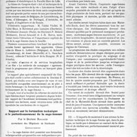 2876 - Page 2867 - Partie professionnelle, Hygiène, Assistance, Mutualité, Intérêts corporatifs, Variétés. Travaux originaux. Bulletin de l’Actualité. Le IIIe congrès international des sages-femmes catholiques. Rapport sur la formation technique et le perfectionnement de la sage-femme