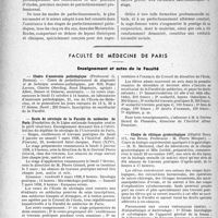 2877 - Page 2868 - Partie professionnelle, Hygiène, Assistance, Mutualité, Intérêts corporatifs, Variétés. Travaux originaux. Bulletin de l’Actualité. Le IIIe congrès international des sages-femmes catholiques. Rapport sur la formation technique et le perfectionnement de la sage-femme / Faculté de médecine de Paris. Enseignement et actes de la Faculté