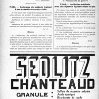2885 - Page 2876-LX - A travers l’officiel. Application des tarifs d’honoraires. Accidents du Travail. Le certificat initial doit dans tous les cas être fourni en double, sans que ce duplicatum ait besoin d’être mentionné sur la note d’honoraires / Assistance du médecin traitant à une expertise ou contre visite / Pensionnés de guerre. Instillation uréthrale avec une injection hypodermique en plus