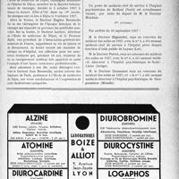 2898 - Page IX-2889 - Dernières nouvelles. Nécrologie [Docteur Cailleret, Docteur Henri Duclaux, Docteur Maurice Jacquemont, Docteur Henri Lapervenche, Docteur Eugène Broussolle] / A travers l’officiel. Hôpitaux psychiatriques