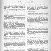 3005 - Page 2996 - Partie professionnelle, Hygiène, Assistance, Mutualité, Intérêts corporatifs, Variétés. Bulletin de l’Actualité. Chronique automobile. Le Salon de l'Automobile