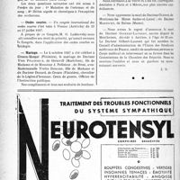 3027 - Page 3018-X - Dernière Nouvelles. Médaille du Docteur Abadie, chirurgien en chef / Société internationale de gastro-entérologie / Ondes courtes / Mariage / Nécrologies. [Docteur Pierre Patet, Docteur Glorre, Docteur Gilbert-laurent]