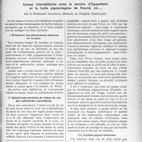 3034 - Page 3025 - Partie scientifique. Lucites solaires. Formes intermédiaires entre la dermite d'Oppenheim et la lucite pigmentogène de Freund, etc., par le Professeur Gougerot. Fréquence des sénescences précoces de la peau / Epithélioma juvénile du lobule du nez par radiolucite cancérigène / Lucites papulo-bulleuses