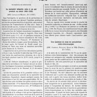 3046 - Page 3037 - Partie scientifique. L’actualité scientifique. Les Sociétés Savantes. Paris. Académie de médecine. La mortalité infantile (zéro à un an) pendant un siècle (1831-1935), (27-7-1937) / Une épidémie de mine de spirochétosé ietéro -hémorragique, (27-7-1937)