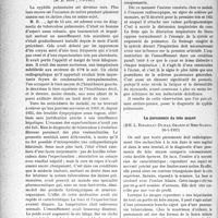 3047 - Page 3038 - Partie scientifique. L’actualité scientifique. Les Sociétés Savantes. Paris. Société médicale des hôpitaux de Paris. Distension inspiratoire du Cœur et dissociation respiratoire de la pression artérielle systolique dans un cas de sclérose pulmonaire syphilitique, (7-5-1937) / La pneumonie du lobe moyen, (30-4-1937)