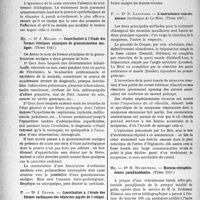 3055 - Page 3046 - Partie scientifique. L’actualité scientifique. Les Thèses. Les recto-colites ulcéreuses de cause inconnue, par Dr J. Coste, 1937 / Contribution à l’étude des formes cliniques atypiques de granulomatose maligne, par Dr J. Millet, 1937 / Contribution à l’étude des formes cardiaques des néphrites aiguës de l’enfant, par Dr J. Coupin, 1937 / L’antrostomie sous-muqueuse, Par Dr N. Langeard, 1937 / Hernies rétropéritonéales paraduodénales, par Dr H. Gygouneng, 1937