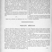 3063 - Page 3054 - Partie professionnelle, Hygiène, Assistance, Mutualité, Intérêts corporatifs, Variétés. Travaux originaux. Bulletin de l’Actualité. La défense professionnelle des médecins canadiens Français, par le professeur A. Laquerrière. Certificats et secret professionnel / Publicité médicale