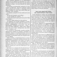 3065 - Page 3056 - Partie professionnelle, Hygiène, Assistance, Mutualité, Intérêts corporatifs, Variétés. L'actualité professionnelle. La Presse et les Sociétés. L’hygiène mentale dans les écoles de Montréal / Deux cas de tétanos après brûlure par courant électrique à haute tension [(Annales de médecine légale, juillet 1937)]