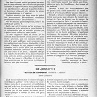 3068 - Page 3059 - Partie professionnelle, Hygiène, Assistance, Mutualité, Intérêts corporatifs, Variétés. L'actualité professionnelle. A Propos du contrôle sanitaire des prostituées. Deux cas de tétanos après brûlure par courant électrique à haute tension [(Annales de médecine légale, juillet 1937)] / Comment sont appliquées les mesures de surveillance et d’hygiène de la prostitution / Bibliographie. Discours et conférences, par Docteur F. Cathelin, Hors commerce)