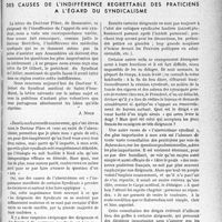 3096 - Page 3103 - Propos du jour. Des causes de l'indifférence regrettable des praticiens à l'égard du syndicalisme
