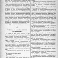 3099 - Page 3106 - Partie scientifique. Travaux originaux. De l’endométriome. (A propos d'une observation d’endométriome du ligament rond), par M. Marcel Chaton. D’abord qu’est-ce qu’un endométriome ? / Quelles sont les localisations habituelles de l’endométriome ? / Quelles sont les manifestations cliniques de l’endométriome ?