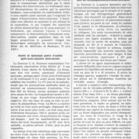 3109 - Page 3116 - Partie scientifique. L’actualité scientifique. La Presse. Les hémorragies méningées du nouveau-né [(Gaz. Hebd. des Sc. Médicales de Bordeaux, 27 juin 1937)] / Chorée de Sydenham guérie d’emblée après accès palustres intercurrents [(Maroc Médical, 15 décembre 1936)] / Les injections intraveineuses d’alcool dans les thrombophlébites pelviennes infectantes [(Bruxelles-Médical, 27 juin 1937)]