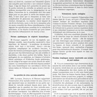 3113 - Page 3120 - Partie scientifique. L’actualité scientifique. Les Sociétés Savantes. Toulouse. Société de médecine. Plaie pénétrante de poitrine par arme à feu / Primo-infection tuberculeuse latente / Résorption des cataractes traumatiques / Formes azotémiques de néphrite bismuthique / La question du virus varicello-zonateux / Volumineux épulis ostéogène / Troubles trophiques osseux consécutifs aux sections du nerf médian