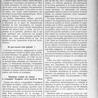 3118 - Page 3125 - Partie scientifique. L’actualité scientifique. Genèse, caractères et mode d'action du V. A. V. vaccin antibacillaire de vaudremer. En quoi consiste cette méthode ? / Examinons l’action de contact de l’Arspegillus Fumigatus sur le bacille de Koch