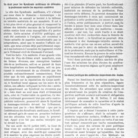 3128 - Page 3135 - Partie professionnelle, Hygiène, Assistance, Mutualité, Intérêts corporatifs, Variétés. L’actualité professionnelle. Informations judiciaires. Du droit pour les Syndicats médicaux de défendre la profession contre les mauvais confrères / Le statut juridique des médecins inspecteurs des écoles