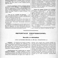 3139 - Page 3146 - Partie professionnelle, Hygiène, Assistance, Mutualité, Intérêts corporatifs, Variétés. Faculté de médecine de paris. Enseignement et actes de la Faculté / Reportage professionnel. Nouvelles et Informations. Angleterre / Empoisonnement par le plomb chez les ouvriers cigariers en Hollande