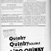 3142 - Page LXI-3149 - A Travers l’officiel. Enseignement de la médecine / Lutte antituberculeuse / Allergie et Anergie