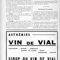 3161 - Page 3168-XII - Dernières Nouvelles. Prix Alfred Chauvin / Hommage au Professeur Arnold Netter / Naissance / Nécrologie. [Madame Marie-Alex Peyaud] / A Travers l’officiel. Hôpitaux psychiatriques / Enseignement de la médecine