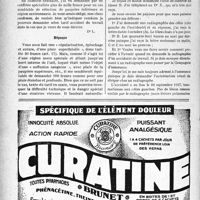 3225 - Page 3232-VIII - Correspondance. Application des tarifs d’honoraires. Accidents du Travail. Régularisation de plaie superficielle mais située dans une région dangereuse pour les suites / Radiographie. Accord conditionnel ? Refus ?