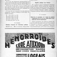 3283 - Page 3288-X - A Travers l’officiel. Pensions militaires / Médailles d’honneur de l’Assistance publique / Hygiène publique aux Colonies / Décret du 10 novembre 1937 fixant les modalités d’application de la loi sur les congés payés au personnel des services domestiques